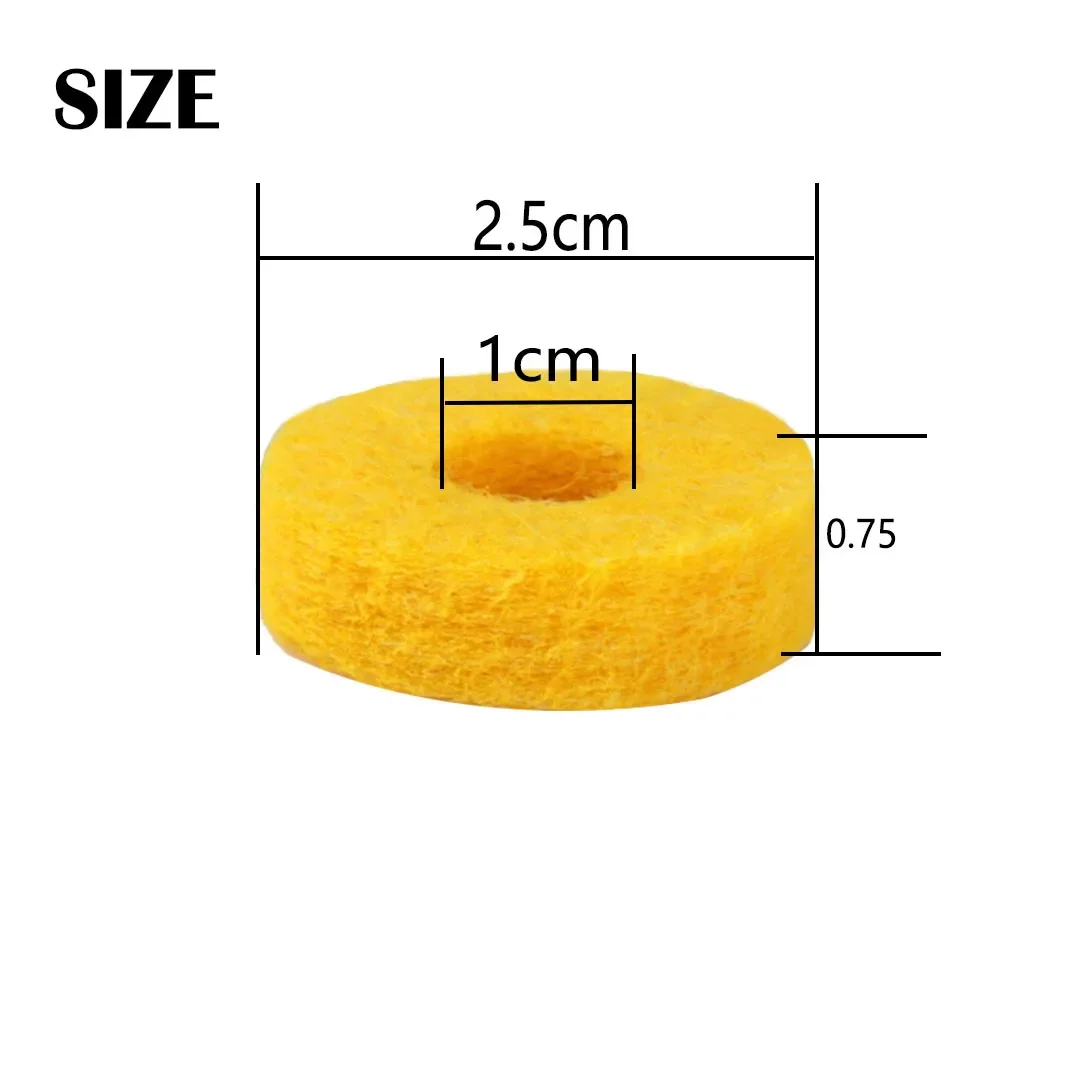 20Pcs Cymbal Felt Pad Colorful Drum Kit Percussion Instrument Drum Slices Stand Washer Instrument Protective Accessories