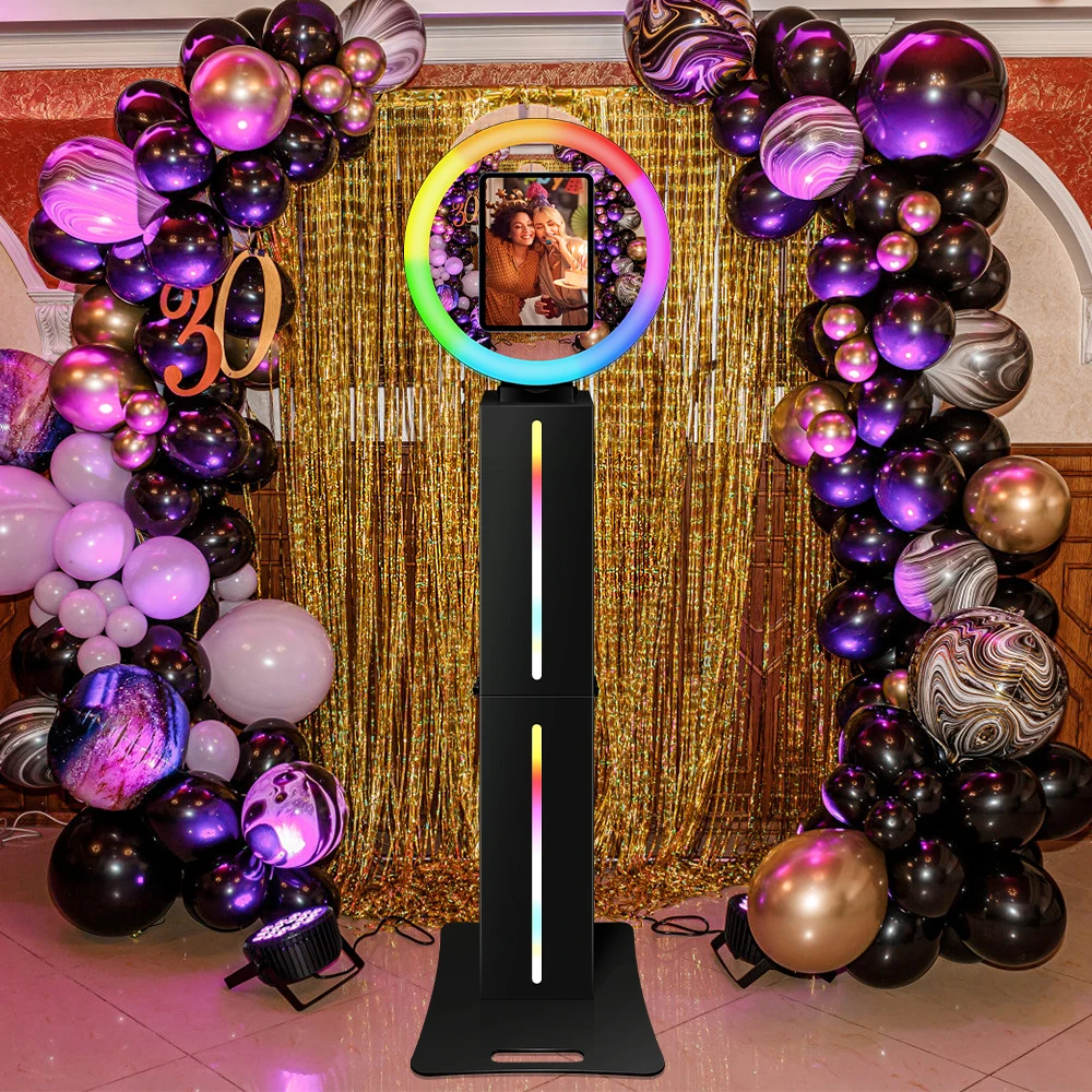 Weddings Photobooth Machines Cold White Warm White RGB Lights with Flight Case Remote Control Knob Endless Dimming