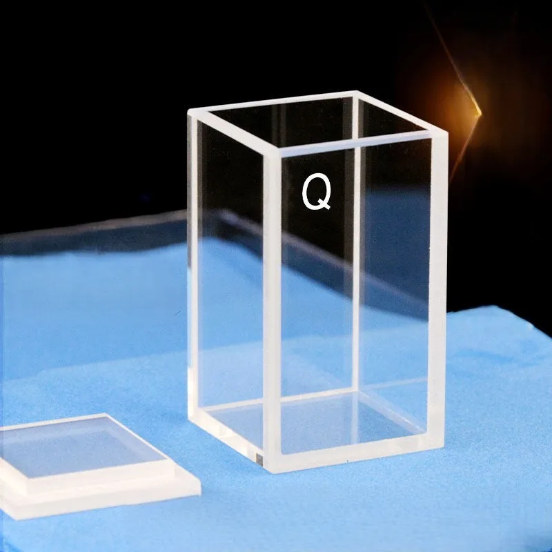 Quartz cuvette square sample cell optical path 20mm - UV transparent
