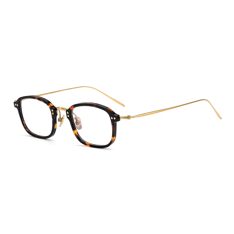 

Pure Titanium Ultralight Handmade Eyeglasses Frame Square Black Frame Frame
