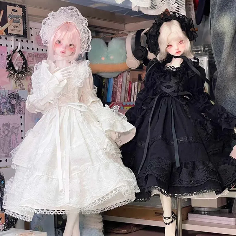 1/3 BJD Doll's Clothes Vintage Lace Strap Dress For 60cm BJD SD Doll Dress For Girl DIY Toys Accessories Dress Up Doll Clothes
