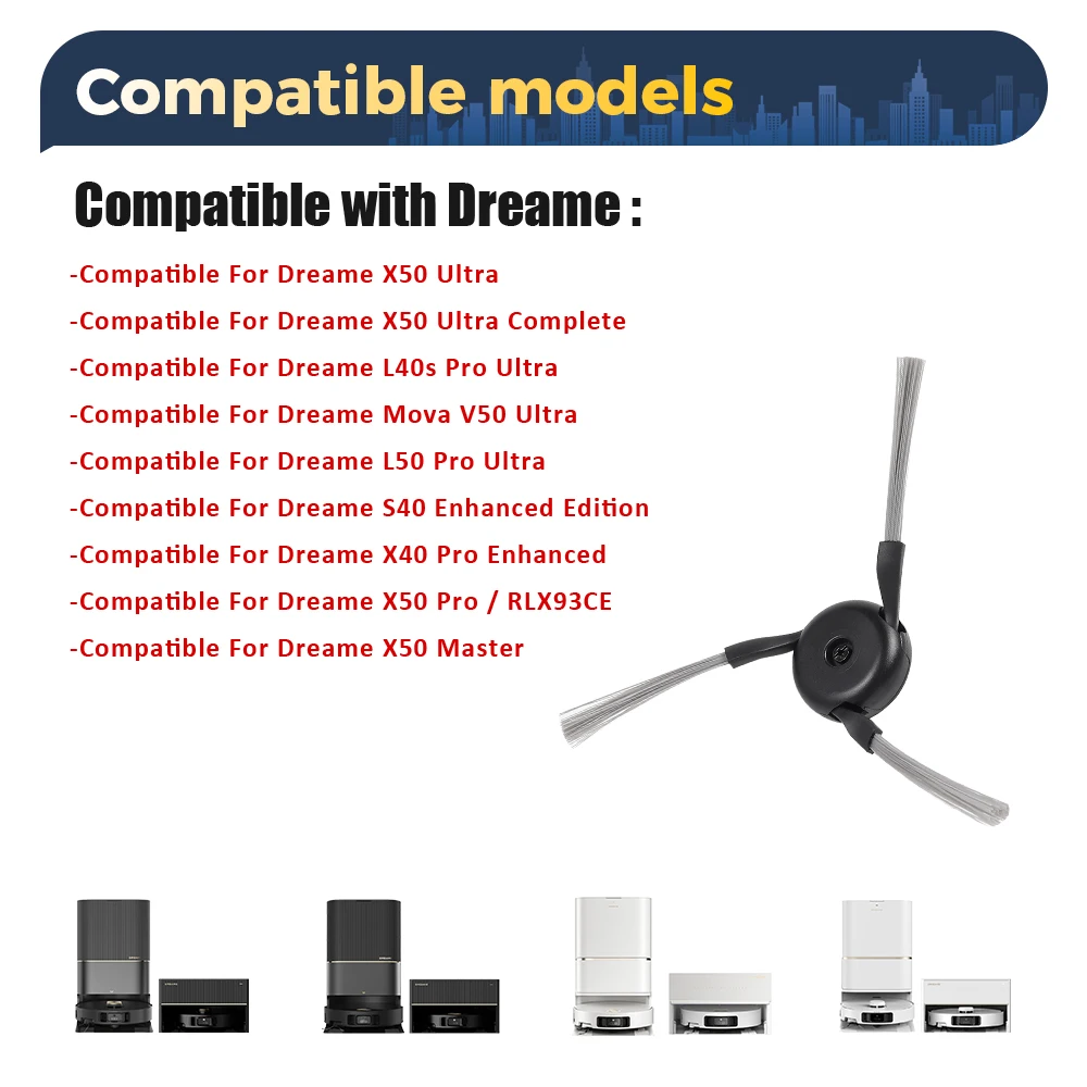 Side Brush For Dreame X40 Ultra X40 Pro X40 Pro Ultra L40 Ultra X50 X50 Ultra S40 Enhanced X30 Pro Ultra Robot Perfect Fit Parts image 6