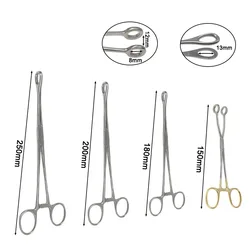 GREATLH Surgery Cotton Ball Forceps Oval Forceps Holding Forceps Cervical Forcep Veterinary Instruments