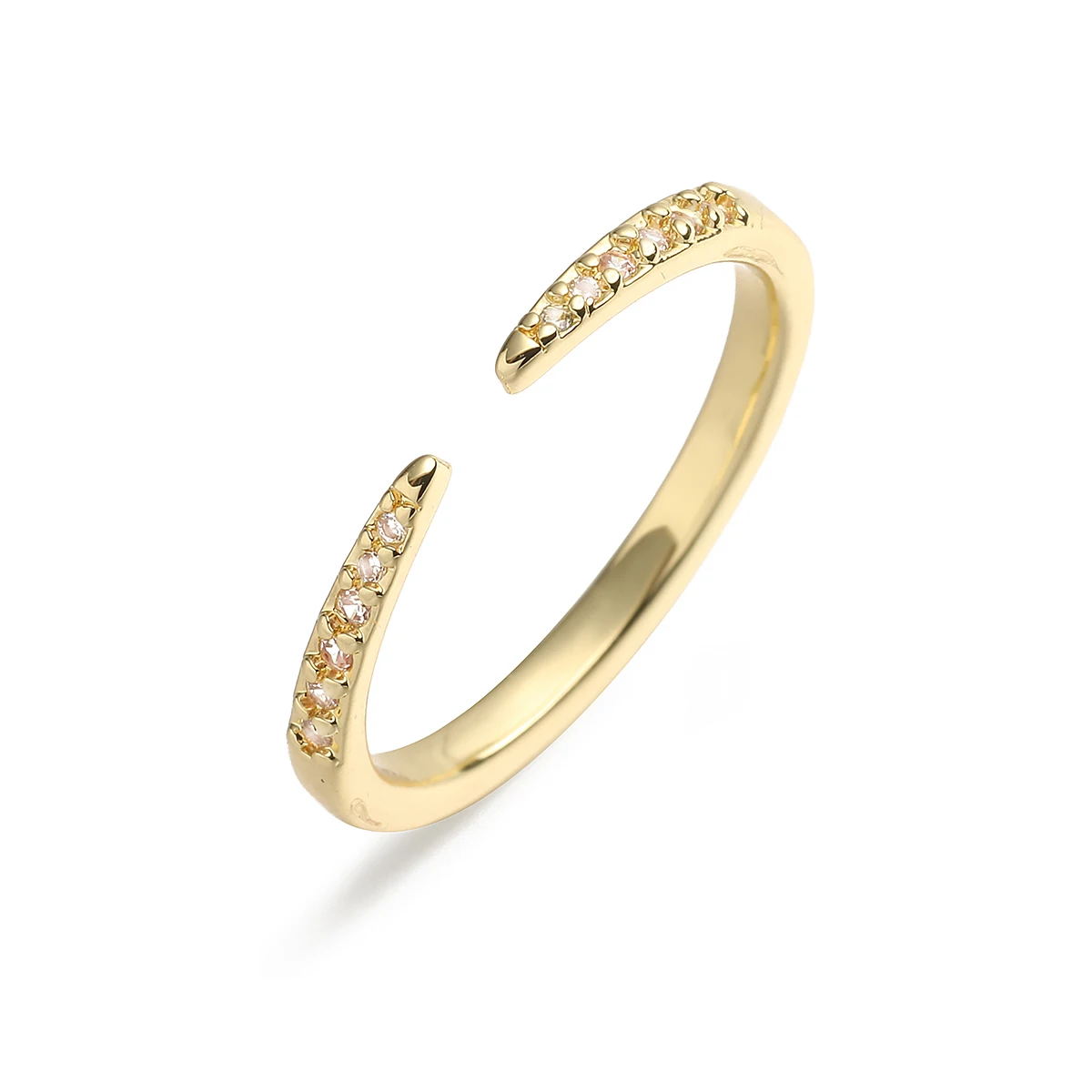NEWBUY 2025 Fashion Silver/Gold Color Simple Design Finger Rings For Women Shiny CZ Zircon Inlay Wedding Jewelry