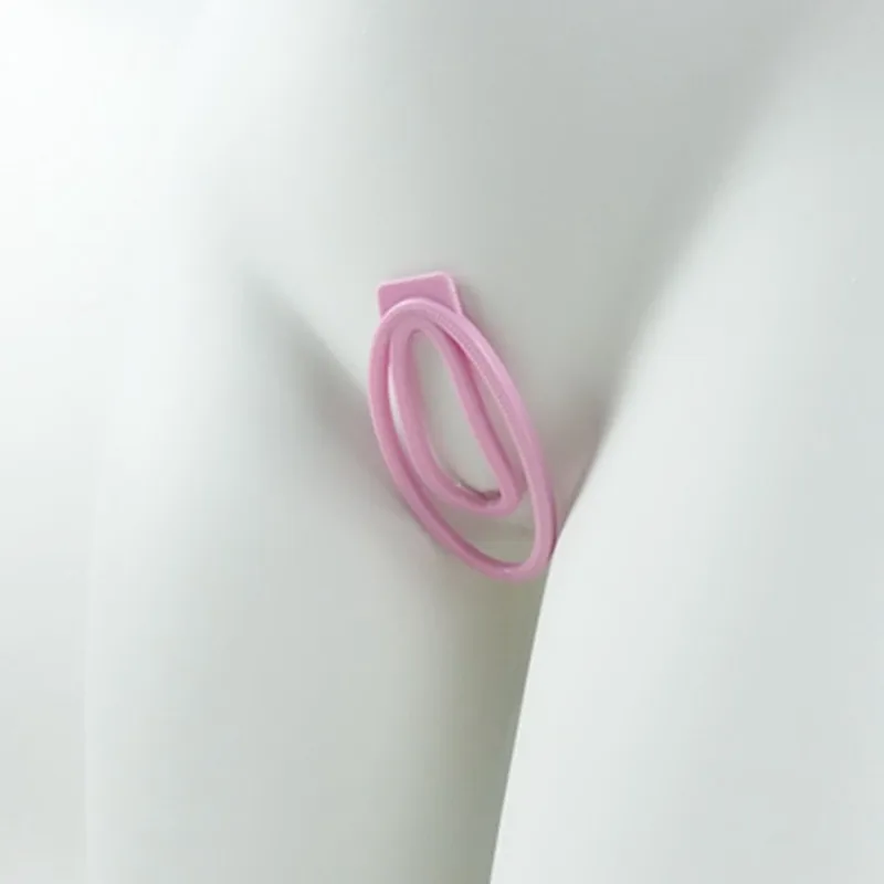 Male FUFU CLIP Penis Training Ring Light Plastic Trainings Cock Lock Sex Toy for Sissy Bondage Panty Chastity with The Fufu Clip