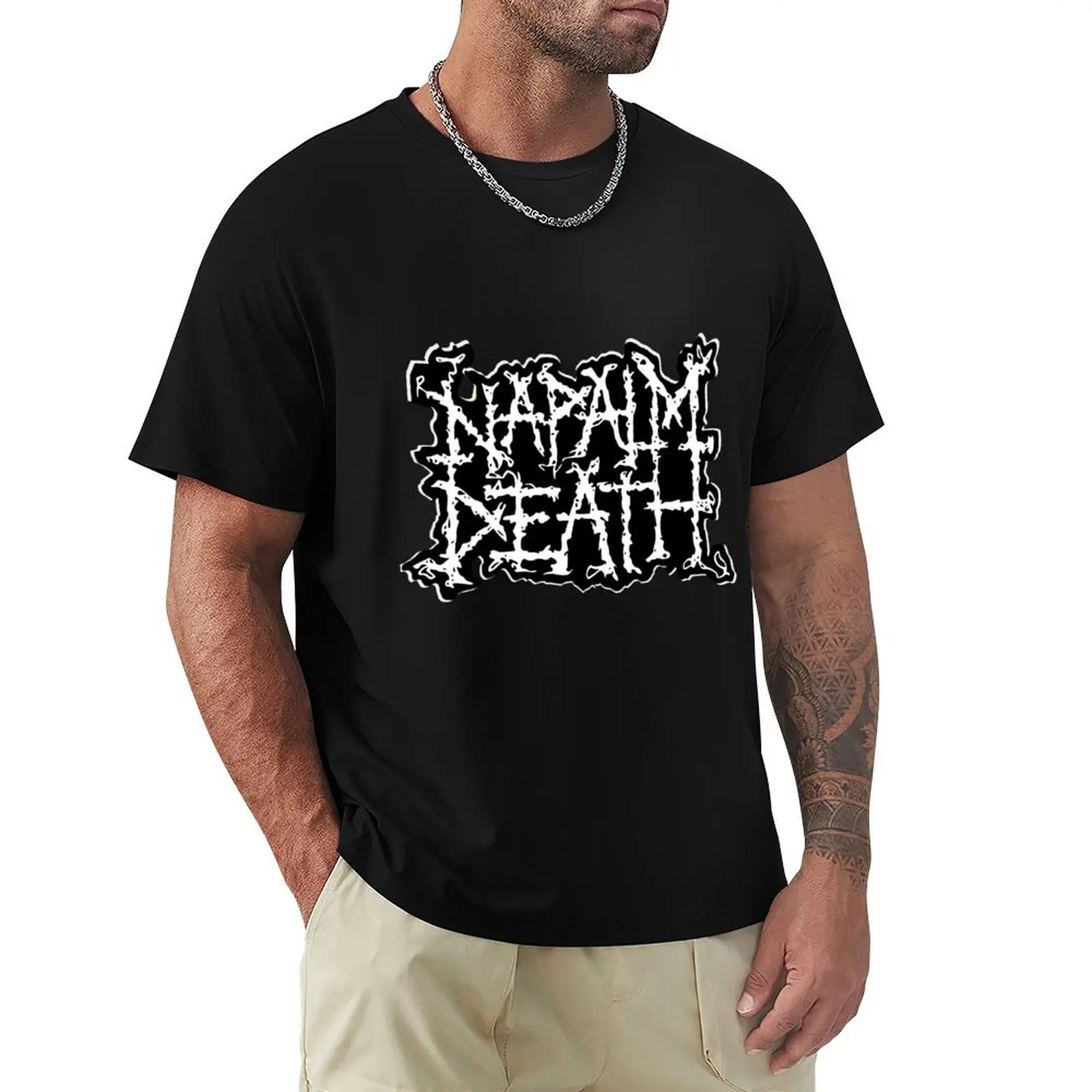 

Napalm Death - White T-Shirt tops kawaii clothes plain custom t shirt shirts graphic tee men