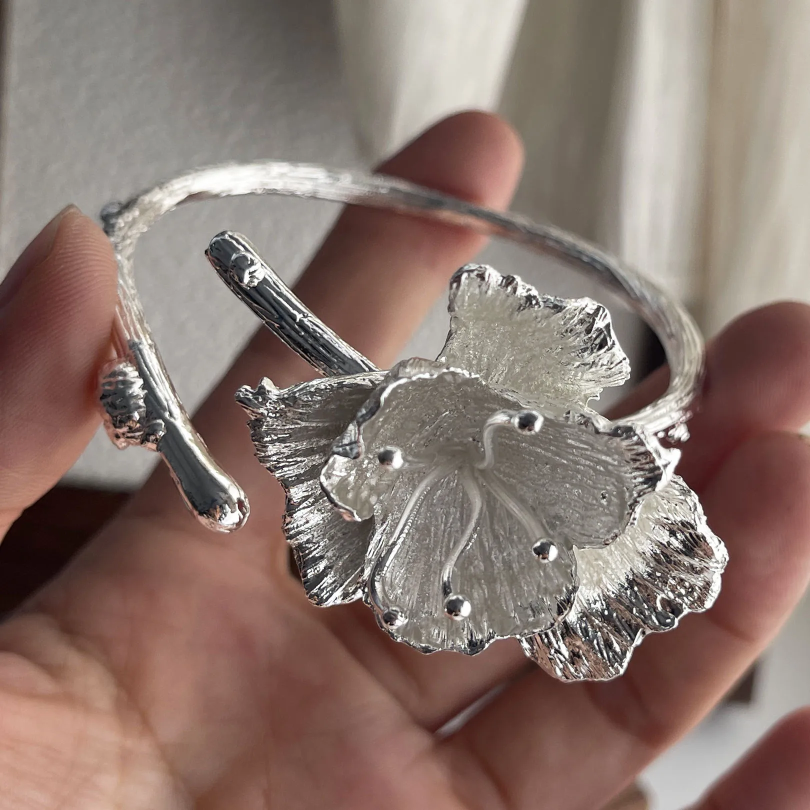 925 فضة أساور للنساء الرجال سلسلة اكسسوارات الاتجاه زهرة شكل قلادة مجوهرات الحفلات هدية