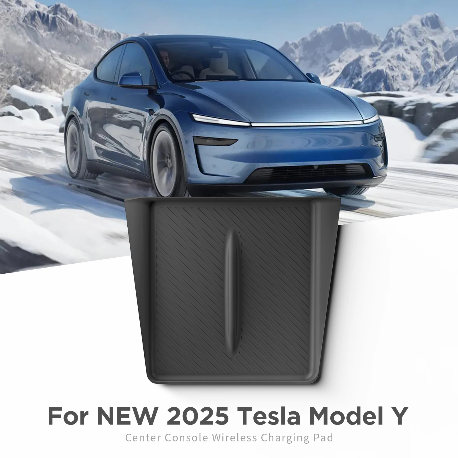 

Автомобильный антигрязевой коврик LUCKEASY для Tesla Model Y Launch 2025 2026, противоскользящие коврики Juniper, аксессуары для мобильных телефонов с беспроводной зарядкой