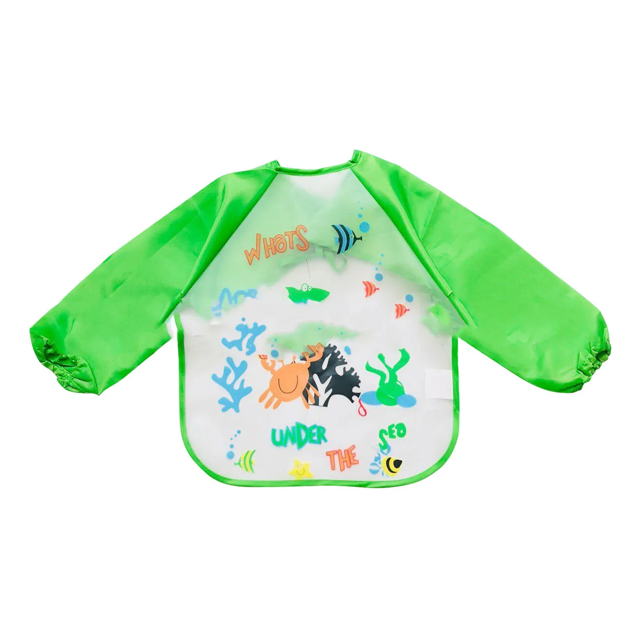 Children's Cover Up Yellow EVA  Anti Wear Long Sleeved Waterproof and Anti Dirt Baby Eating Bib Painting Clothes Baby Bib image 6