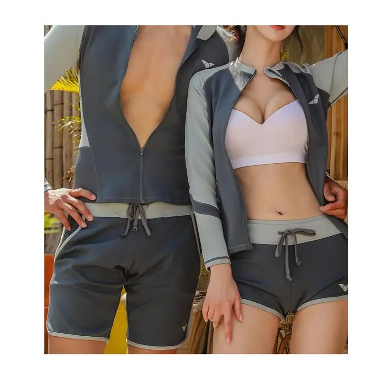 

Гидрокостюм Long Sve для пары, женский купальник, термозащитный крем, комплект для похудения, костюм для подводного плавания, пляжный костюм Jellyfi