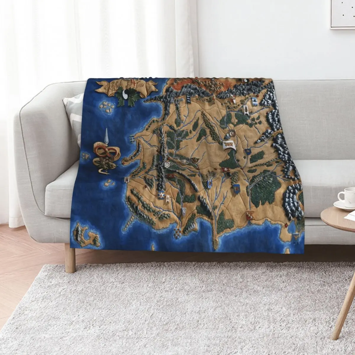 Fantasy Wheel of Time Map Throw Blanket heavy to sleep Quilt Plaid on the sofa Giant Sofa Sleeping Bag Single Blankets