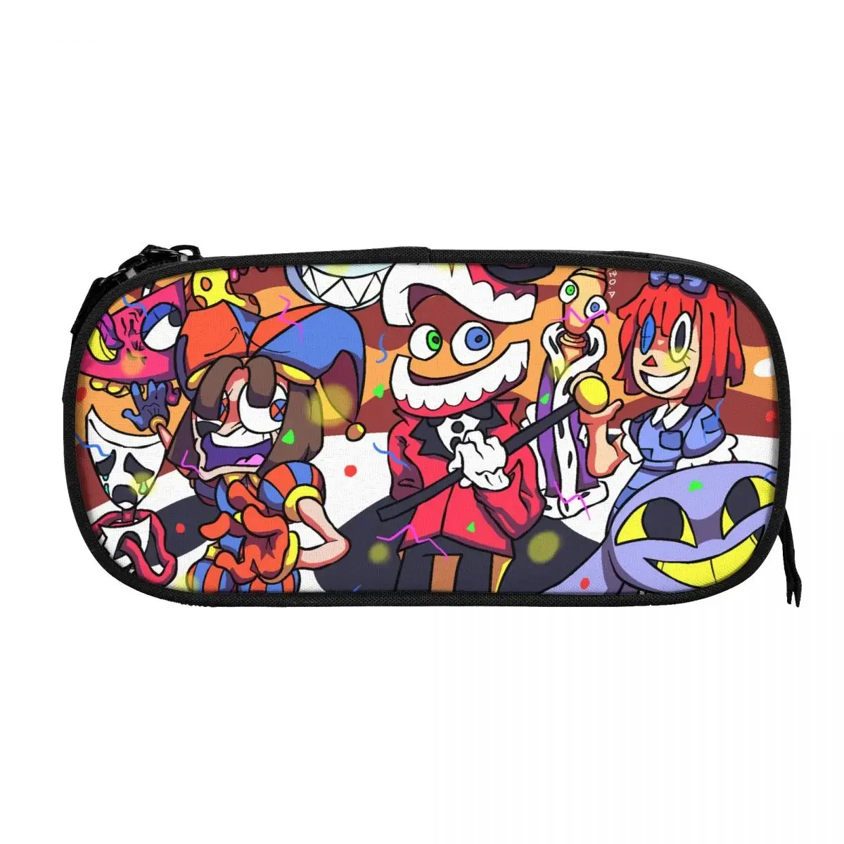 Cartoon Amazing Digital Circus Big Capacity Pencil Pen Case Office College School Large Storage Bag Pouch Holder Box Organizer