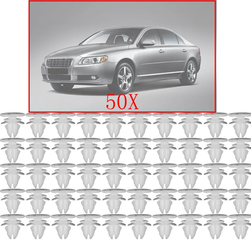 50-pecas-para-volvo-v70-xc70-s80-xc90-30784514-clipes-de-moldagem-de-porta-exterior-fixadores-de-para-choques-rebites-de-plastico-branco