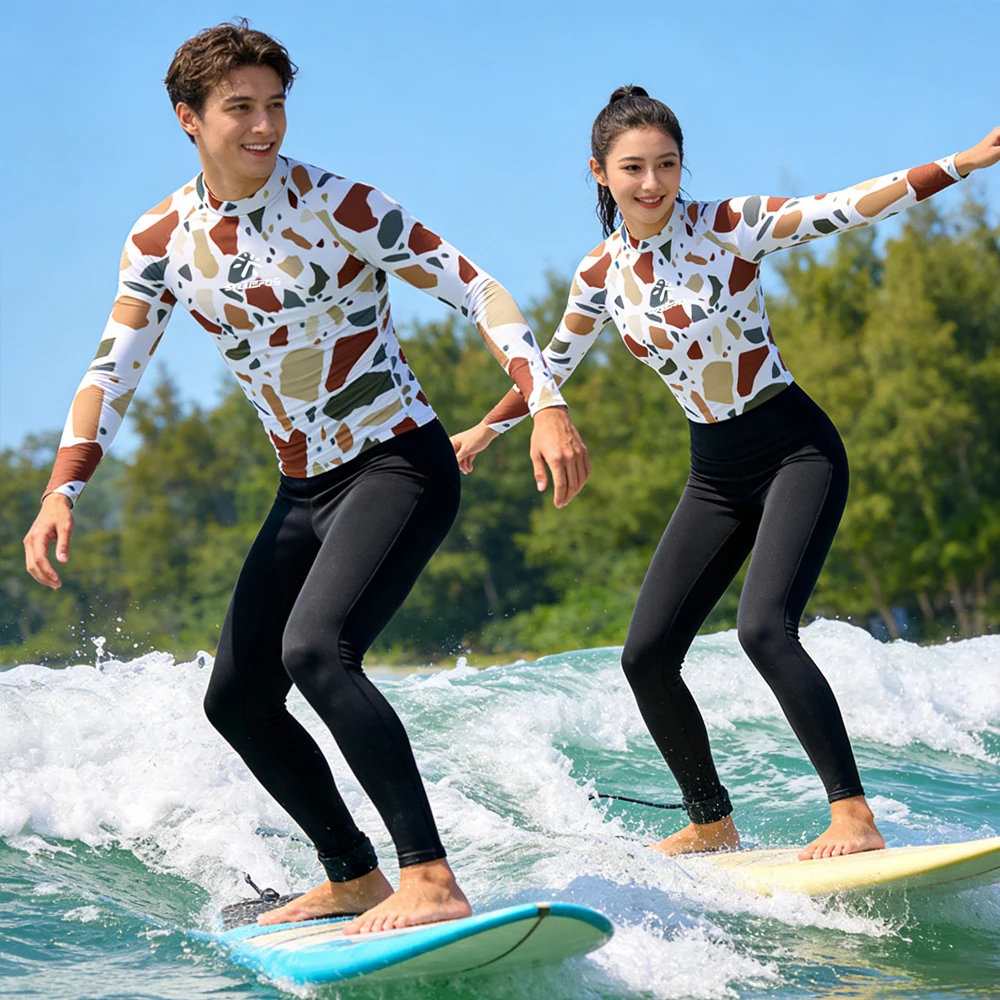 

Long Sleeve Men's and Women's Rash Guard Surf Shirt UPF50+Surfing Clothing High Quality Swimwear for Water Sport Fishing Touring