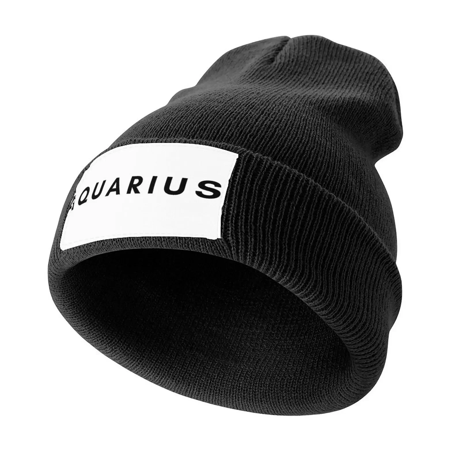 AQUARIUS ZODIAC SIGN TEXT ASTROLOGY Knitted Cap Anime New In Hat Big Size Hat summer hat For Women 2025 Men's