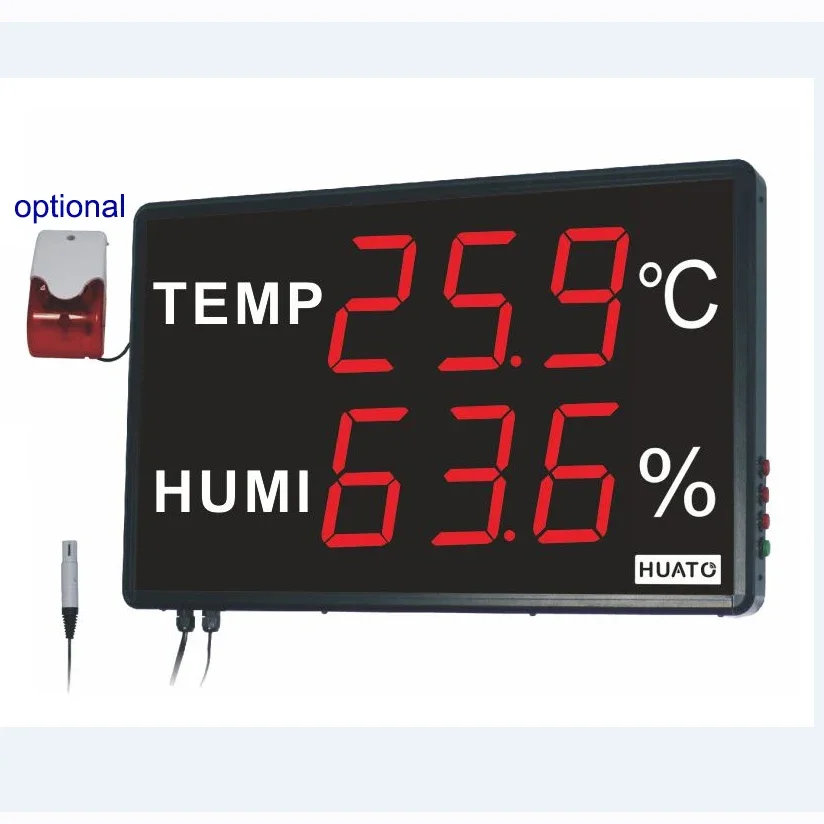2026 Wall-mounted Large Led Screen Temperature and Humidity Board with RS485 Interface for Waiting Room