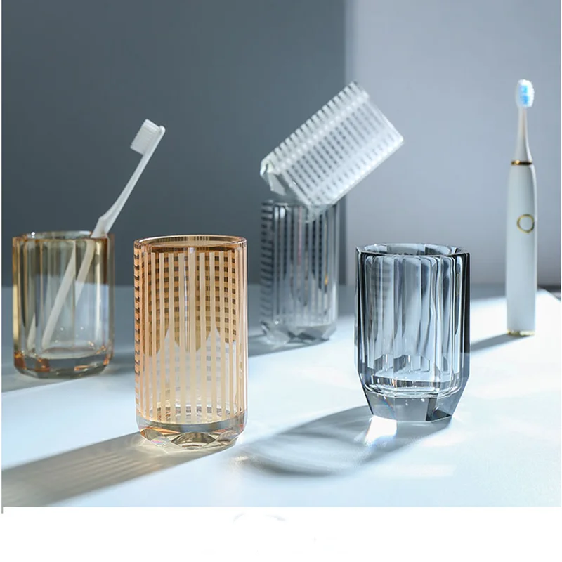 

Creative Glass Crystal Mouthwash Cup High-end Creative Crystal Frosted Ultra-thin Toothbrushing Cup Home Bathroom Accessories