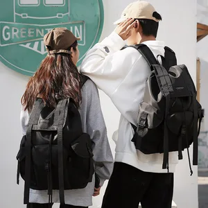 Techwear Hip Hop tactical backpack for men and women, outdoors, casual, motorcycle, waterproof cord, school backpacks, 2023 12 Main Sales Tech Backpack - №4