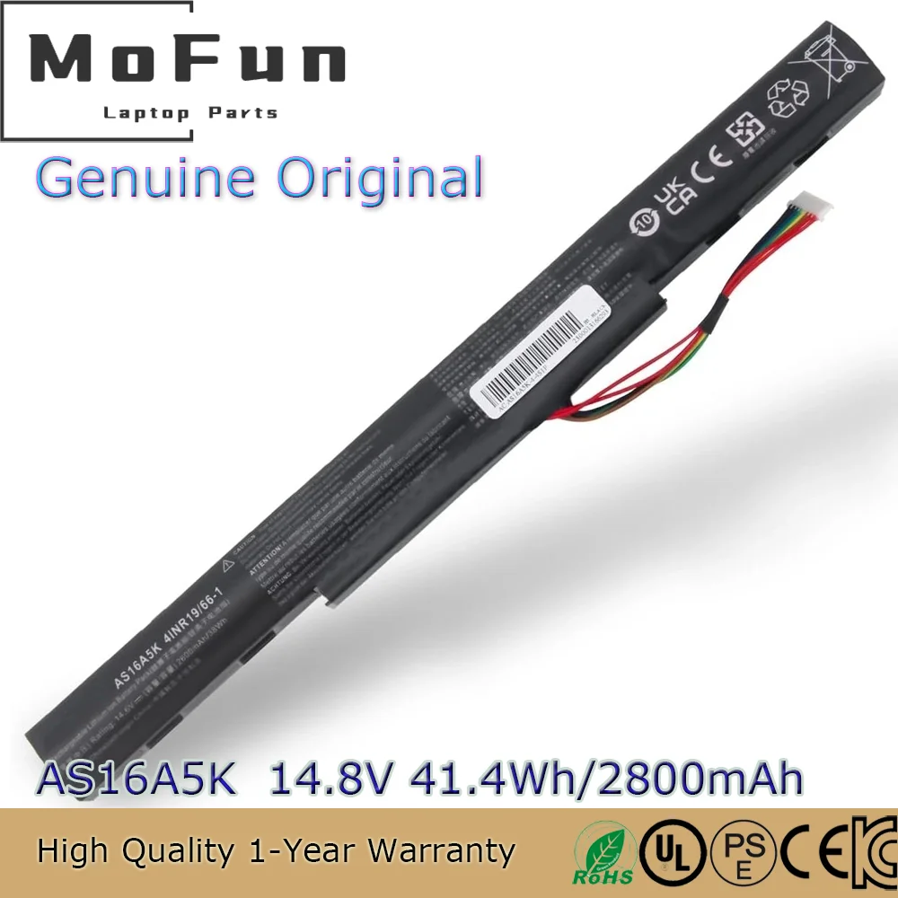 

Оригинальный аккумулятор для Acer AS16A5K AS16A8K AS16A7K Aspire E5-475G 523G 553G 573G 575G KT.00407.004 KT.0040G.007