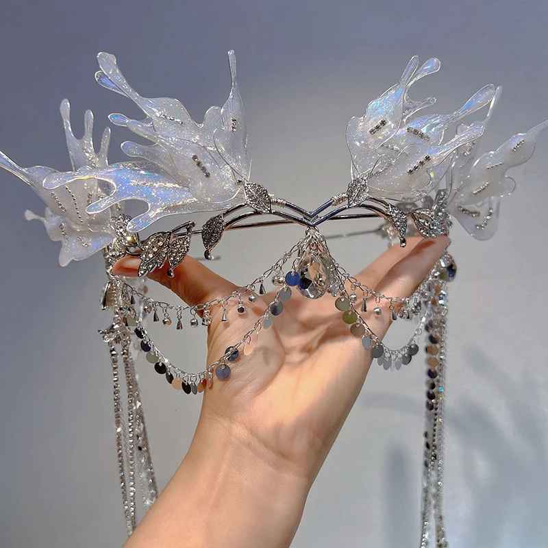 Small Mermaid Headpiece Mermaid Crown Mermaid Tiara Mermaid Birthday Decorations Mermaid Hair Crown Hanfu Style Forehead