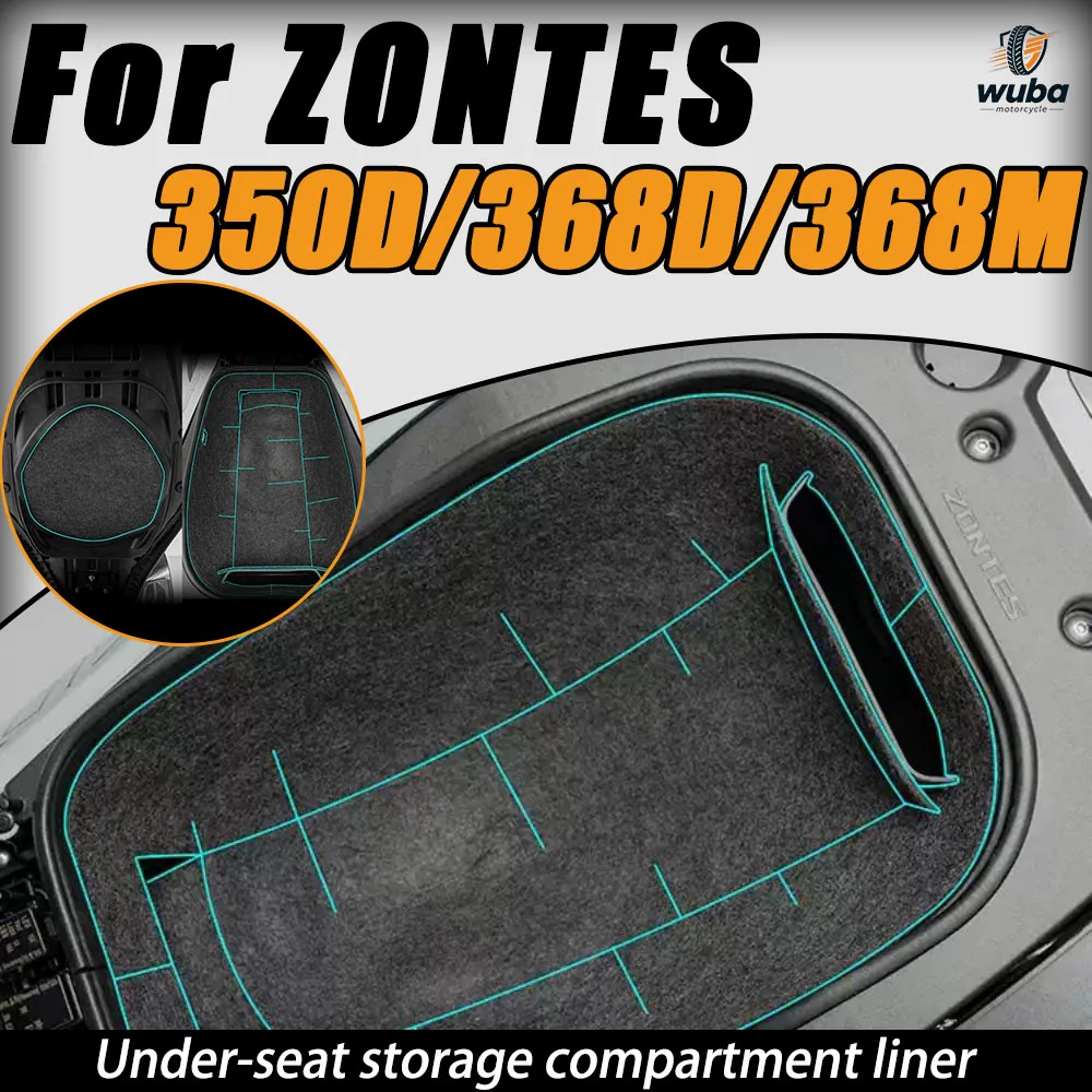 Under-seat storage compartment liner/mat and protective sticker for 2024 ZONTES 350D, 368D, and 368M (customization accessory)