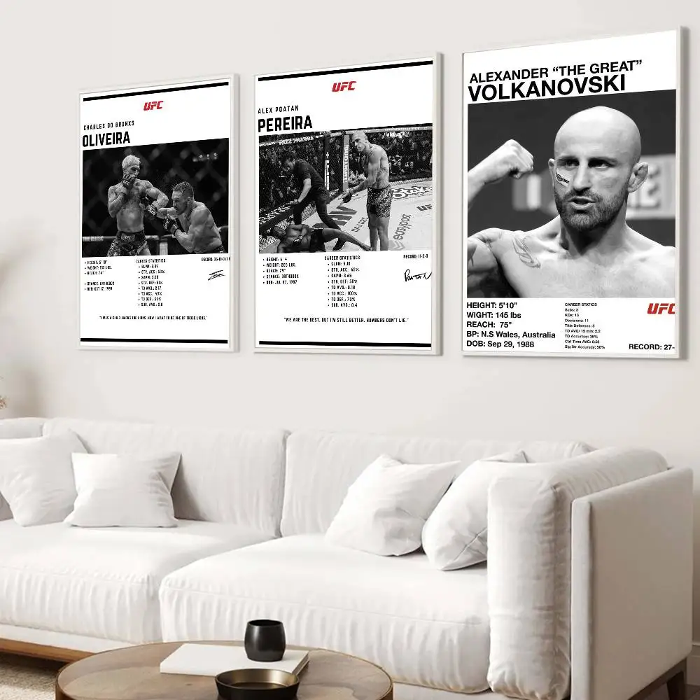 UFC Fighter Legend Boxer Champion Vintage Posters Sticky Vintage Room Home Bar Cafe Decor Kawaii Room Decor