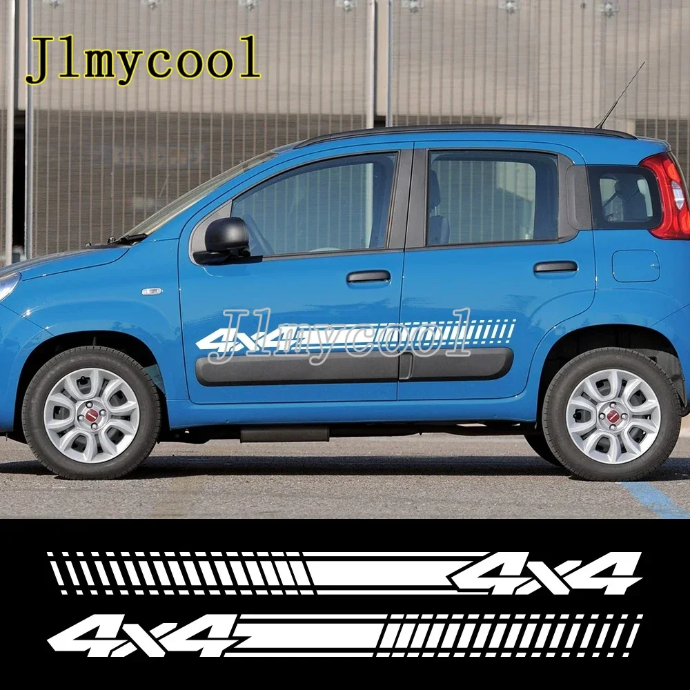 

Наклейка на автомобиль для Fiat PANDA, комплект наклеек на боковые двери, виниловая пленка для самостоятельного стайлинга, водонепроницаемые наклейки, аксессуары для экстерьера автомобиля