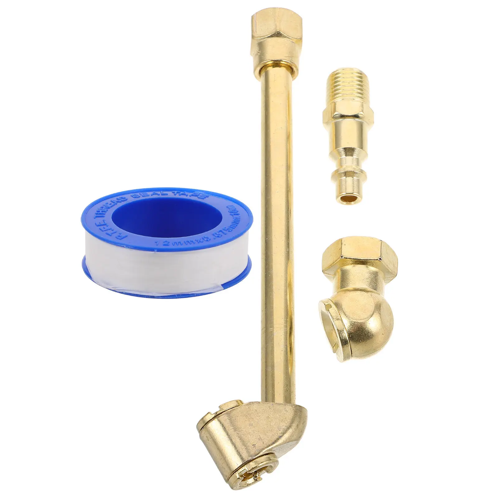 1Set Car Tire Inflator Chuck Iron-Plated Copper Quick Connect Air Hose Fittings Auto Tire Inflation Nozzle Metal Hose Pipe