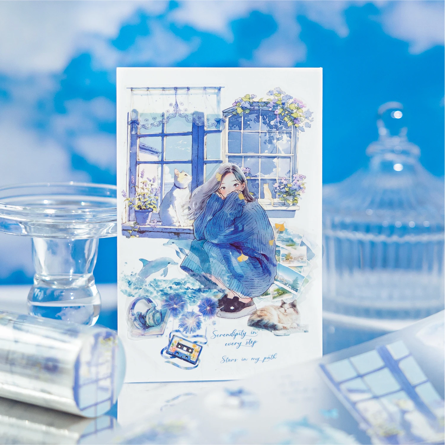 8 paquetes/lote de cinta PET decorativa retro bonita serie Quiet Life