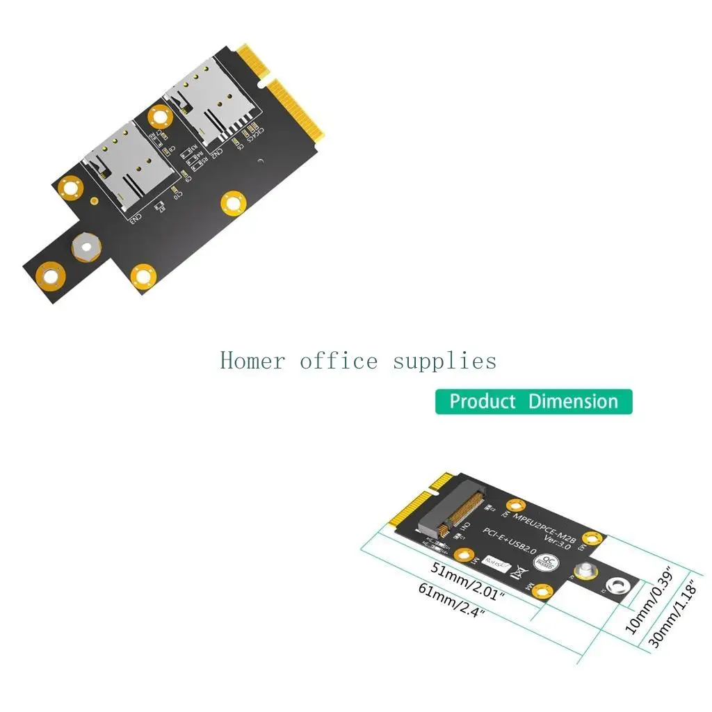 

Адаптер K43B NGFF to Mini PCI e для простой интеграции беспроводного модуля 3G 4G
