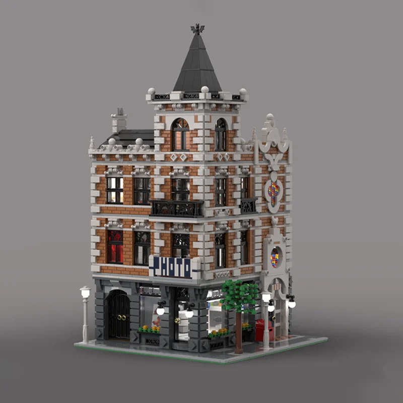 3443 elementy MOC Kreatywne Kosmiczne Modułowe Studio Fotograficzne Nowoczesne Studio Fotograficzne DIY Model Klocki Zabawki Urodzinowe Prezent