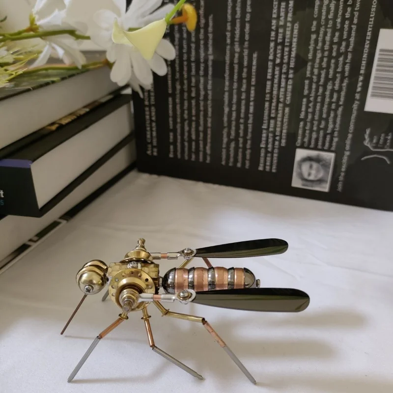 Mechanical black mosquitoes metal models pure handmade crafts creative ornaments  birthday gifts