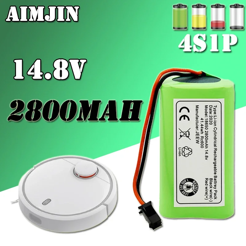 

14.8V 2800mAh 18650 4S1P Li-lon Battery for Cecotec Conga 1290 1390 1490 1590 Vacuum Cleaner Genio Deluxe 370 Gutrend Echo 520