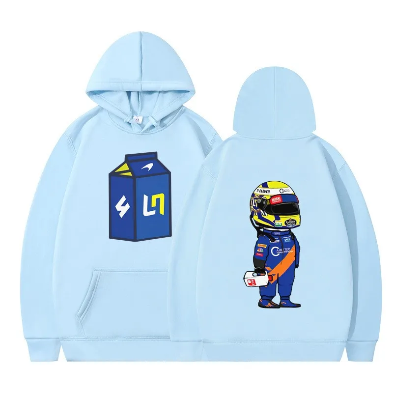 2024 Fashion New Anime Cute Motorcycle Peripheral Pattern Printed Top Set Fashion Hoodie Hoodie