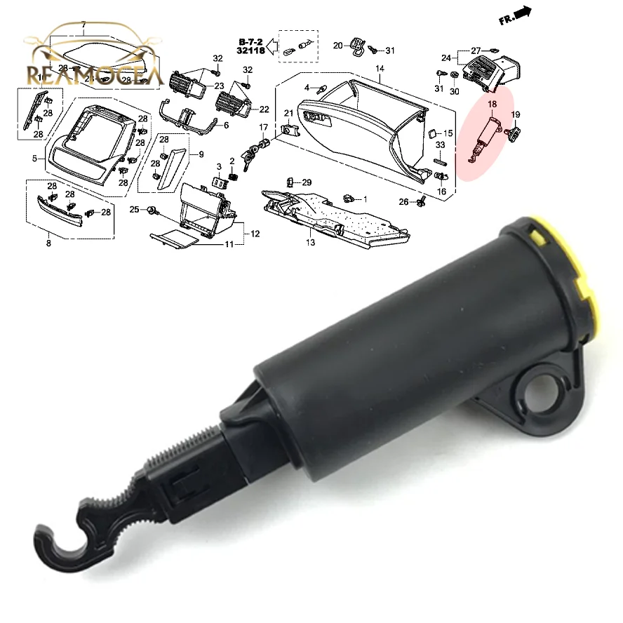 

Reamocea 1Pc Genuine Glove Box Damper Fit For Honda Accord 8th 2008-2013 Odyssey 2010-2014 Crosstour Tool Box Damping Buffer