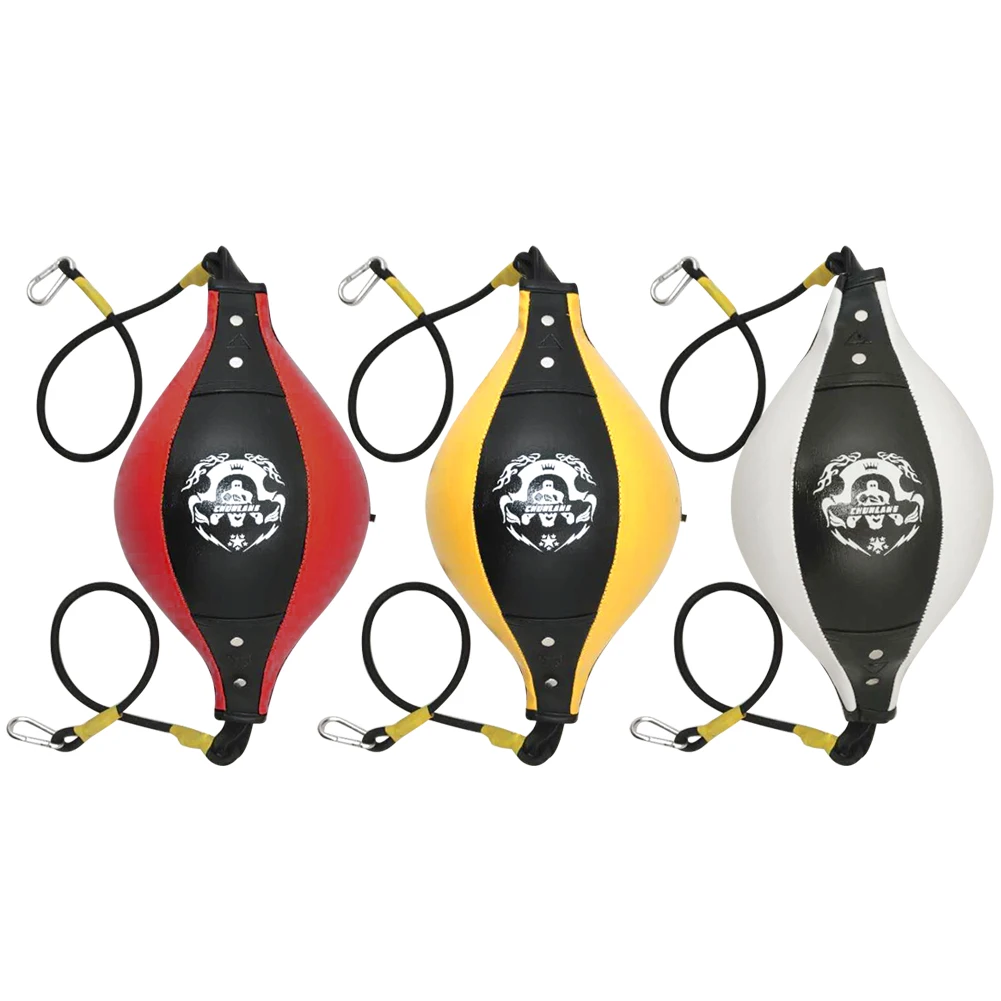 اللكم الكرة بولي Pear الكمثرى حقيبة ملاكمة منعكس نهاية مزدوجة الملاكمة دودج سرعة الكرة نفخ الطابق إلى السقف اللكم حقيبة