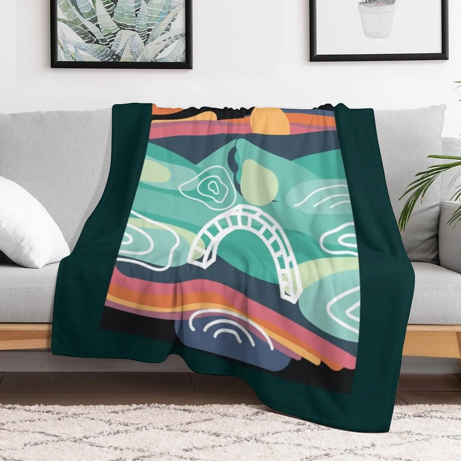 

Bonnaroo Arch Sunset Throw Blanket valentine gift ideas Shaggy Soft Big Blankets