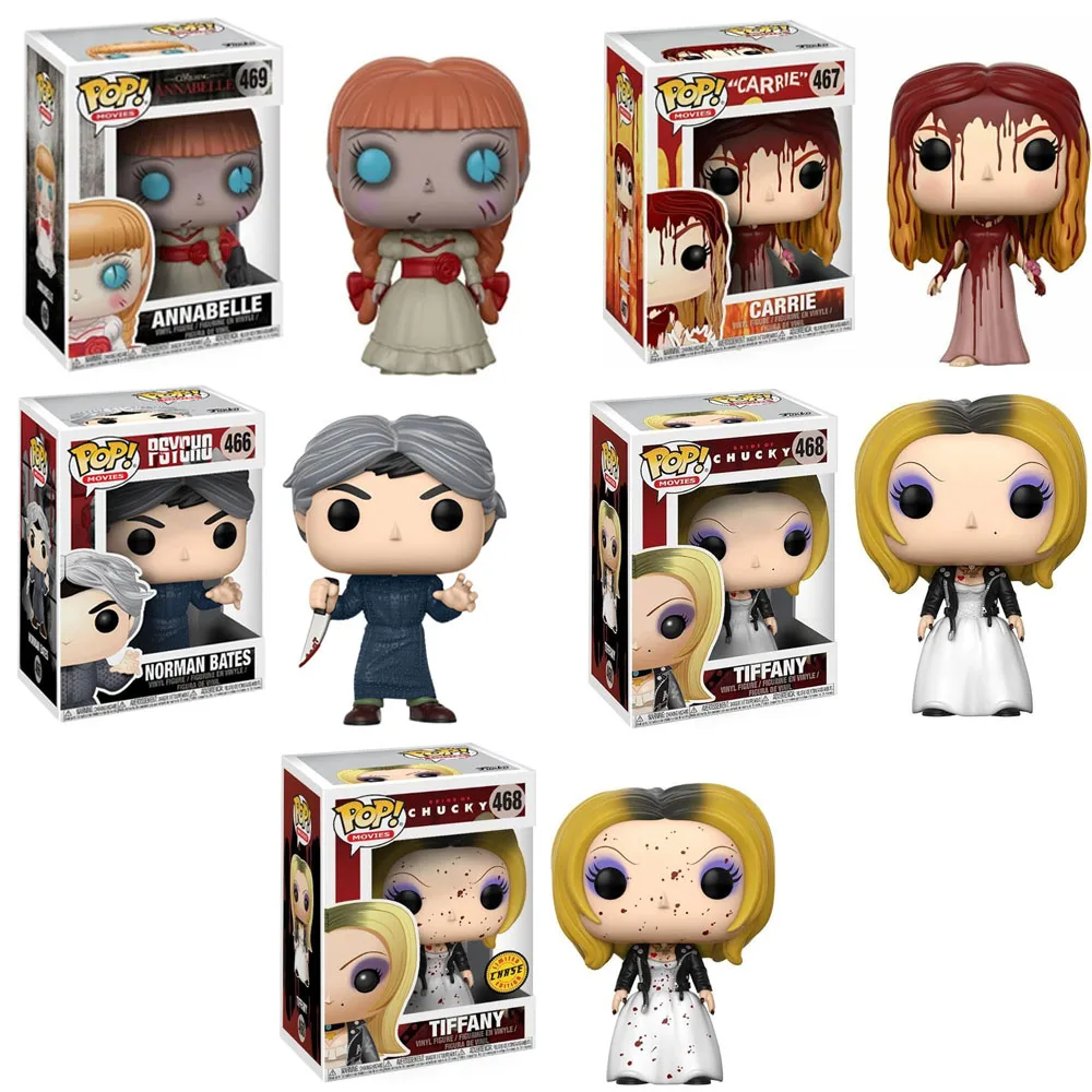 Funko Pop фильмы ужасов психонорман Батс 466 Кэрри 467 Тиффани 468 Аннабель виниловые экшн-фигурки куклы игрушки подарок для детей