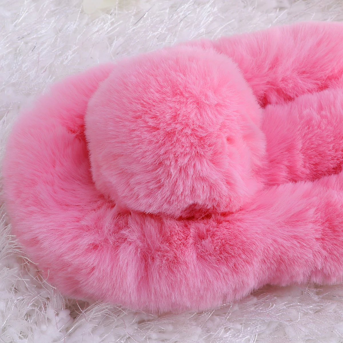 

Neck Scarf Imitation Rabbit Faux Collar Pink Miss Winter Scarves for Women