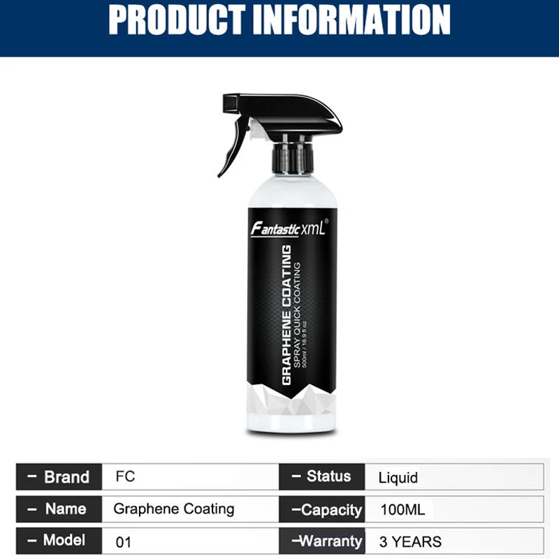 Graphene Ceramic Coating Car Surface Nano Spray Liquid Repair Scratches Wax Crystal Plating Coating Paint Care Cars Detailing