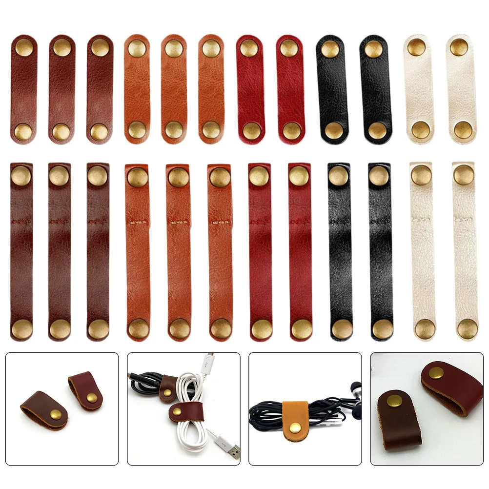 

24pcs Cable Straps Durable Quality Anti Winding Organized Headphone USB Travel Cord Management Accessories