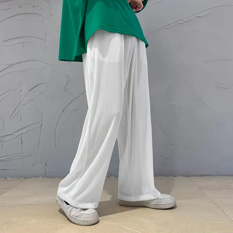 2023 Autumn Winter New Men Loose Trend Sweatpants Corduroy Foot Sports Thicken Long Pants Casual Comfort Youth Trousers