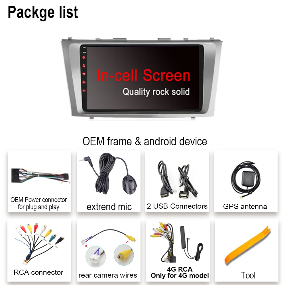 Android 16 Car DVD Multimedia Player For Toyota Camry 7 XV 40 50 2006-2011 Auto Radio GPS Navigation NO 2din Carplay Dash Cam 5G