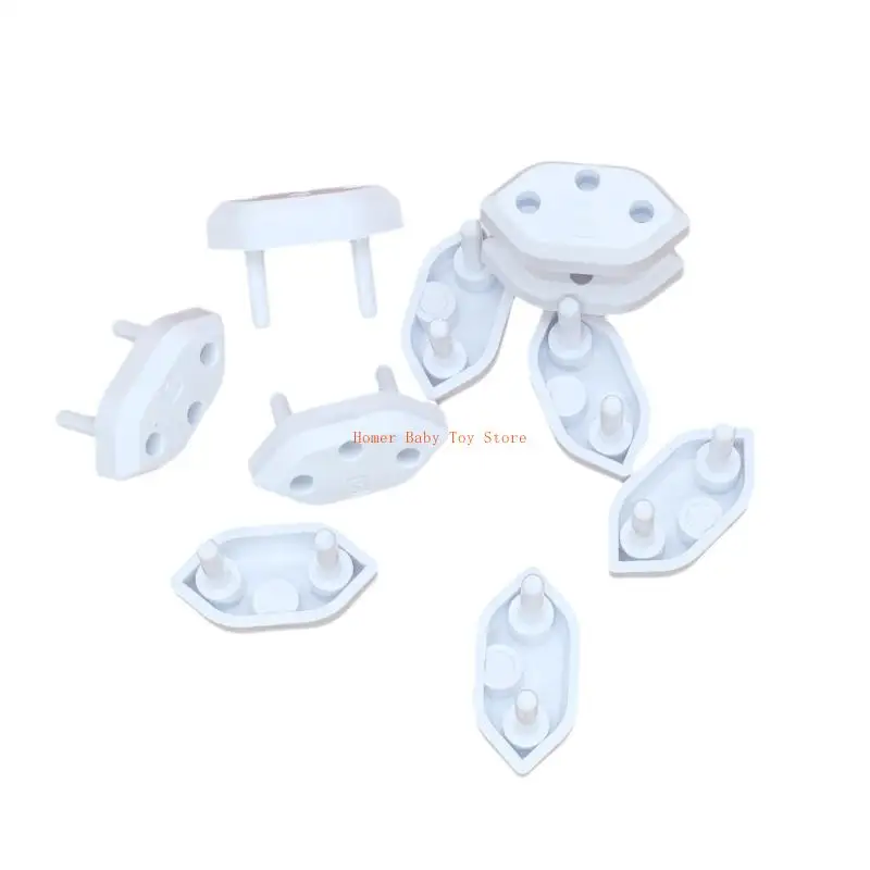 

J0PF Set of 10pcs Child Safety Outlet Cover Standard 2Pin Round Design for Home Daily