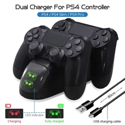 DATA FROG PS4 Charging Station Controller Charger For Wireless PS4 USB Dual Dock Station For PS4 Slim / PS4 Pro