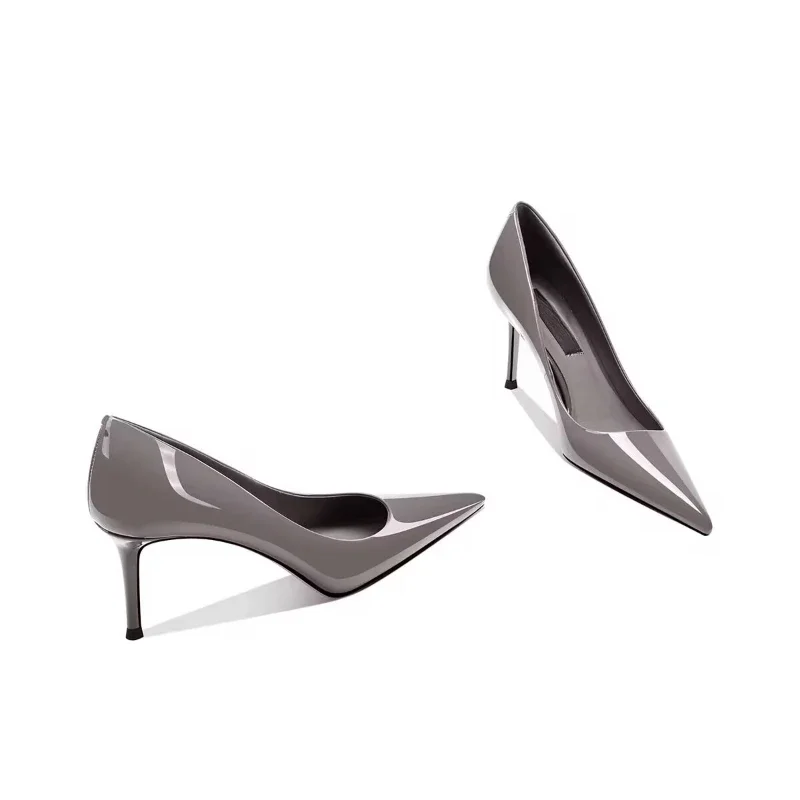 Fashion Professional High Heels Women's New Versatile Shallow Mouth Work Temperament Detailed Follow-Up Shoes