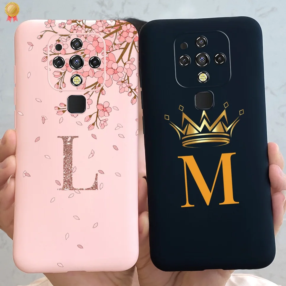 For Tecno Camon 16SE 16Pro 16Premier 16 SE Pro Premier Case Luxury Cute 26 Letters Soft TPU Silicone Phone Case Back Cover Funda