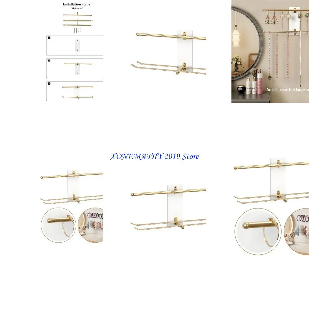 

F42F Настенные настенные ювелирные украшения Ожерелистые ювелирные украшения вешалка для хранения стойки для хранения