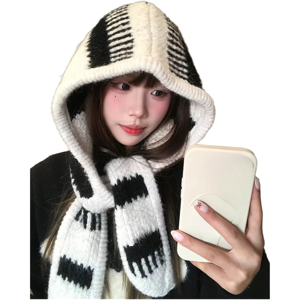 Women's Thermal For balaclava Featuring Continuous Scarf Design Elastic Head Circumference and Lightweight Packability