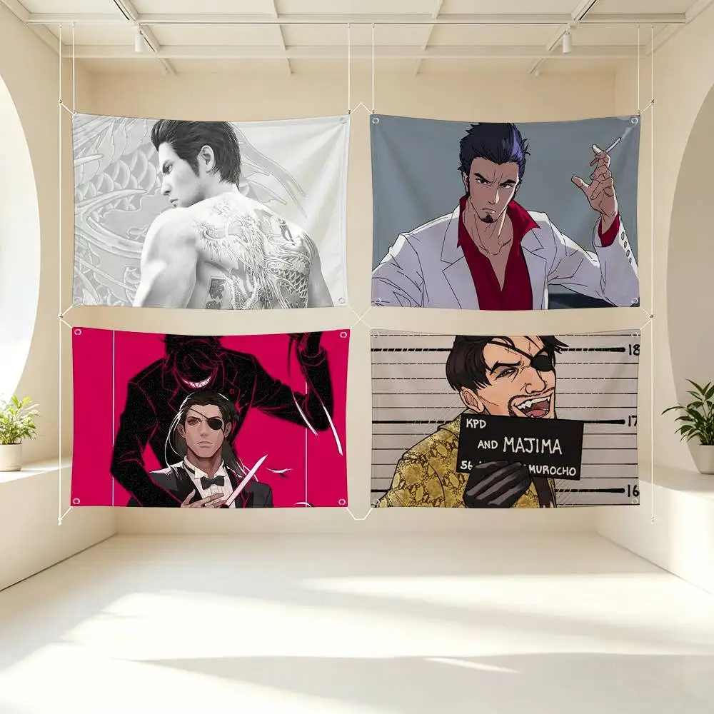 Kiryu Kazuma Majima Y-Yakuza Flag Suitable For Party Club Outdoor Interior Wall Decoration Banner Fans Gift